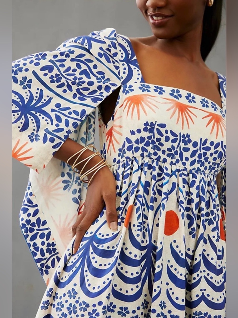 Farm Rio Afternoon Breeze Midi Dress Size M - Picture 2 of 9